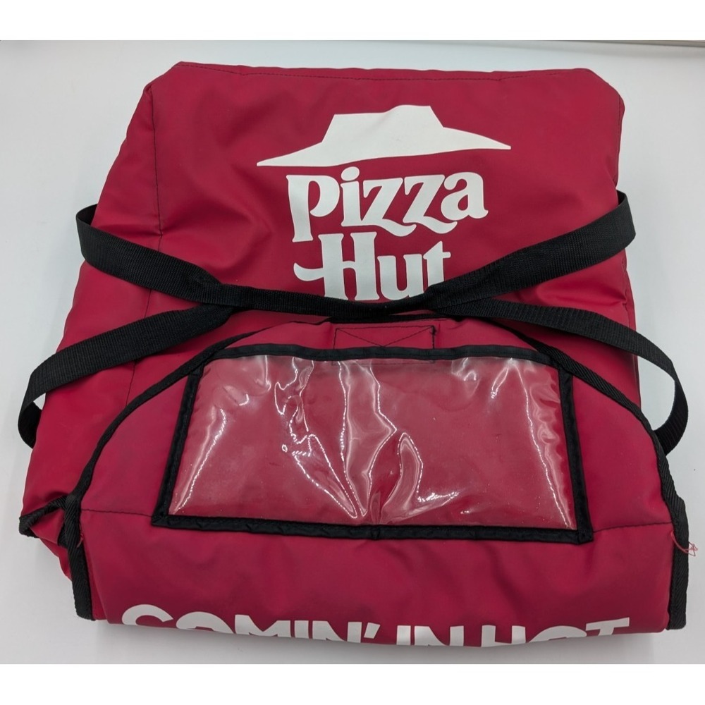 Vintage‎ Pizza Hut Insulated Delivery Bag Comin In Hot Version Red
